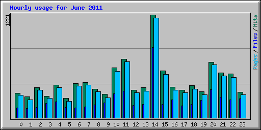 Hourly usage for June 2011